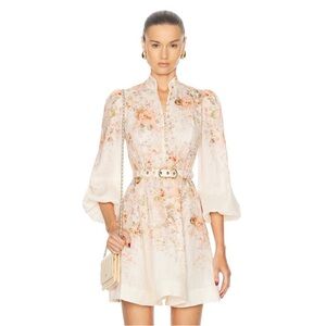 Zimmermann Illustration Buttoned Mini Dress